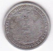 Venezuela 1/2 Bolivar 1935, En Argent, Y# 21 - Venezuela