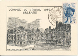 France Card Stamp's Day Orleans 11-3-1950 - Giornata Del Francobollo