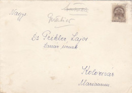 IMPERIAL CROWN STAMP ON COVER, 1941, HUNGARY - Brieven En Documenten
