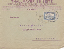 BUDAPEST PARLIAMENT PALACE STAMP ON COMPANY HEADER COVER, 1921, HUNGARY - Brieven En Documenten