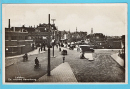 NEDERLAND Prentbriefkaart De Nieuwe Havenbrug 1933 Leiden - Den Haag (hoekvouw) - Leiden