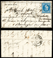 LA GIRONDE', Gazette Des Absents N°5 Affranchie Avec 20c Lauré, Cad De La Bourse Du 6 Nov 70 Pour Bo - War 1870