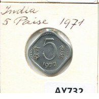 5 PAISE 1971 INDIEN INDIA Münze #AY732.D.A - Indien