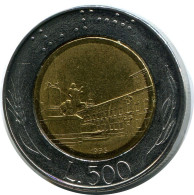 500 LIRE 1995 ITALIEN ITALY Münze BIMETALLIC #AZ503.D.A - 500 Liras