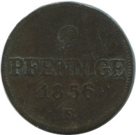 SAXONY 2 PFENNIG 1856 F Dresden Mint German States #DE10649.16.U.A - Other & Unclassified