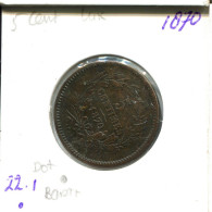 5 CENTIMES 1870 LUXEMBURGO LUXEMBOURG Moneda #AT170.E.A - Lussemburgo