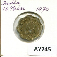 10 PAISE 1970 INDE INDIA Pièce #AY745.F.A - Indien