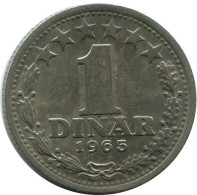 1 DINAR 1965 YUGOSLAVIA Coin #AZ583.U.A - Joegoslavië