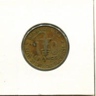 10 FRANCS 1971 WESTERN AFRICAN STATES Moneda #AR499.E.A - Other - Africa