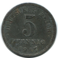 5 PFENNIG 1917 E GERMANY Coin #AE296.U.A - Other & Unclassified