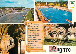 32 - Nogaro - Multivues - Piscine - Circuit Automobiles - Flamme Postale De Nogaro - Blasons - CPM - Voir Scans Recto-Ve - Nogaro