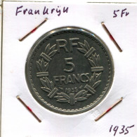 5 FRANCS 1935 FRANCE French Coin #AM620.U.A - 5 Francs