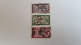 TIMBRE DE FRANCE N°206/208 MERSON OBLITERES - 1900-27 Merson