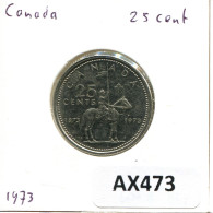 25 CENTS 1973 CANADA Moneda #AX473.E.A - Canada