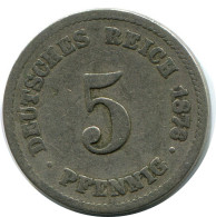 5 PFENNIG 1876 A ALLEMAGNE Pièce GERMANY #DB140.F.A - 5 Pfennig