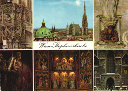 VIENNA, MULTIPLE VIEWS, ARCHITECTURE, CHURCH, SCULPTURE, TOWER, AUSTRIA, POSTCARD - Iglesias