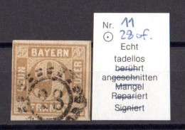 Bayern: Nr. 11, Zentrischer Off. Mühlradstpl. 28, Gepr. Sem - Other & Unclassified