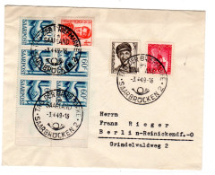 Saarland: Dekorativer Brief Mit  Mi.-Nr. 240 Mit L (2X) Ua. - Otros & Sin Clasificación