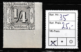 Th&T: Mi.-Nr. 35, Postfrisches Eckrandstück - Autres & Non Classés