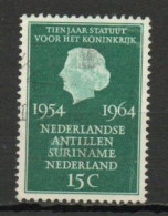 Netherlands, 1964, Statute Of The Kingdom 10th Anniv, 15c, USED - Oblitérés