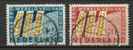 Netherlands, 1963, Freedom From Hunger, Set, USED - Gebraucht