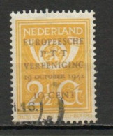 Netherlands, 1943, European Postal Union Inauguration, 10c, USED - Usados