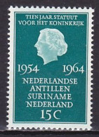 Netherlands, 1964, Statute Of The Kingdom 10th Anniv, 15c, MNH - Nuevos