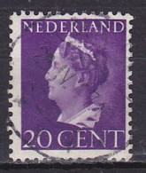 Netherlands, 1940, Queen Wilhelmina, 20c, USED - Usados