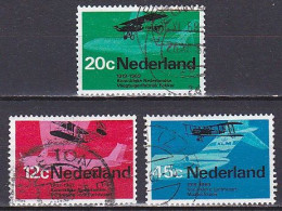 Netherlands, 1968, Aviation Anniversaries, Set, USED - Oblitérés