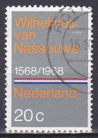 Netherlands, 1968, National Anthem 400th Anniv, 20c, USED - Oblitérés