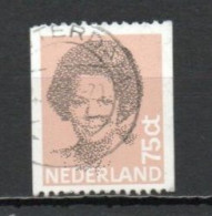 Netherlands, 1982, Queen Beatrix/Imperf 2 Sides, 75c, USED - Usados