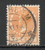Netherlands, 1929, Queen Wilhelmina/Wmk Circles, 15c/Orange, USED - Usati