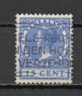 Netherlands, 1926, Queen Wilhelmina/Wmk Circles, 15c/Ultramarine, USED - Oblitérés