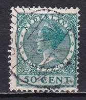 Netherlands, 1926, Queen Wilhelmina/Wmk Circles, 50c, USED - Used Stamps