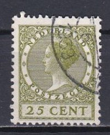 Netherlands, 1927, Queen Wilhelmina/Wmk Circles, 25c, USED - Oblitérés