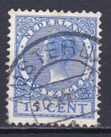 Netherlands, 1924, Queen Wilhelmina/No Wmk, 15c/Ultramarine, USED - Used Stamps