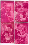 LOT De 8 CPA Fantaisies De Couleur ROSE * Couple Amoureux Toutes Légendées En Haut * Ecrite En 1929 Sauf Une - Couples
