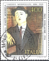 ITALIA, ITALY, PATRIMONIO ARTISTICO, AMEDEO MODIGLIANI, 1984, USATO Mi:IT 1870, Scott:IT 1579, Yt:IT 1602 - 1981-90: Usati