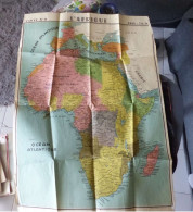 VP-745 , Carte Du Continent AFRIQUE , Circa 1940-50 - Carte Geographique