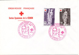 France FDC 20-11-1976 Red Cross Complete Set Of 2 With Cachet - Croce Rossa