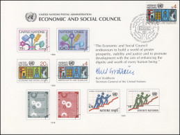 UNO Erinnerungskarte EK 18 Wirtschafts- Und Sozialrat 1980, Wien-FDC 21.11.1980 - Other & Unclassified