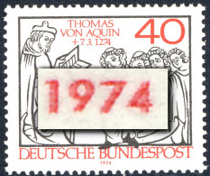 795DD Hl. Thomas Von Aquin - Schmitzdruck Der Farbe Rot, Postfrisch ** - Abarten Und Kuriositäten