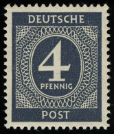 Alliierte Besetzung 914a Ziffer 4 Pf, Graublau/schwärzlichblau, ** - Neufs