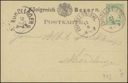Bayern Postkarte 5 Pf. DINKELSBÜHL 12.8.78 Nach NÖRDLINGEN 12.8. - Postal  Stationery