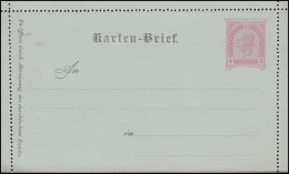 Österreich Kartenbrief K 22 Franz Joseph 5 Kreuzer Deutscher Text, Ungebraucht - Autres & Non Classés