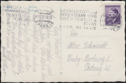 Textilien: Spinnstoff- Und Schuhsammlung EF AK Prag PRAG 22.10.43 Nach Hamburg - Textil