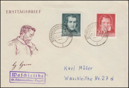 Landpost Waschleithe üb. Schwarzenberg (Erzgebirge) 25.2.1956 - Altri & Non Classificati