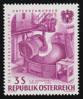 1095 15 Jahre Verstaatl. Unternehmen, LD-Stahlwerk, Voest, Linz, 3 S,  ** - Unused Stamps