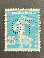 FRANCE G N° 140 Semeuse G.T 127 Indice 3 Perforé Perforés Perfins Perfin ! Superbe - Autres & Non Classés