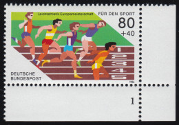 1269 Kurzstreckenlauf 80+40 Pf ** FN1 - Unused Stamps